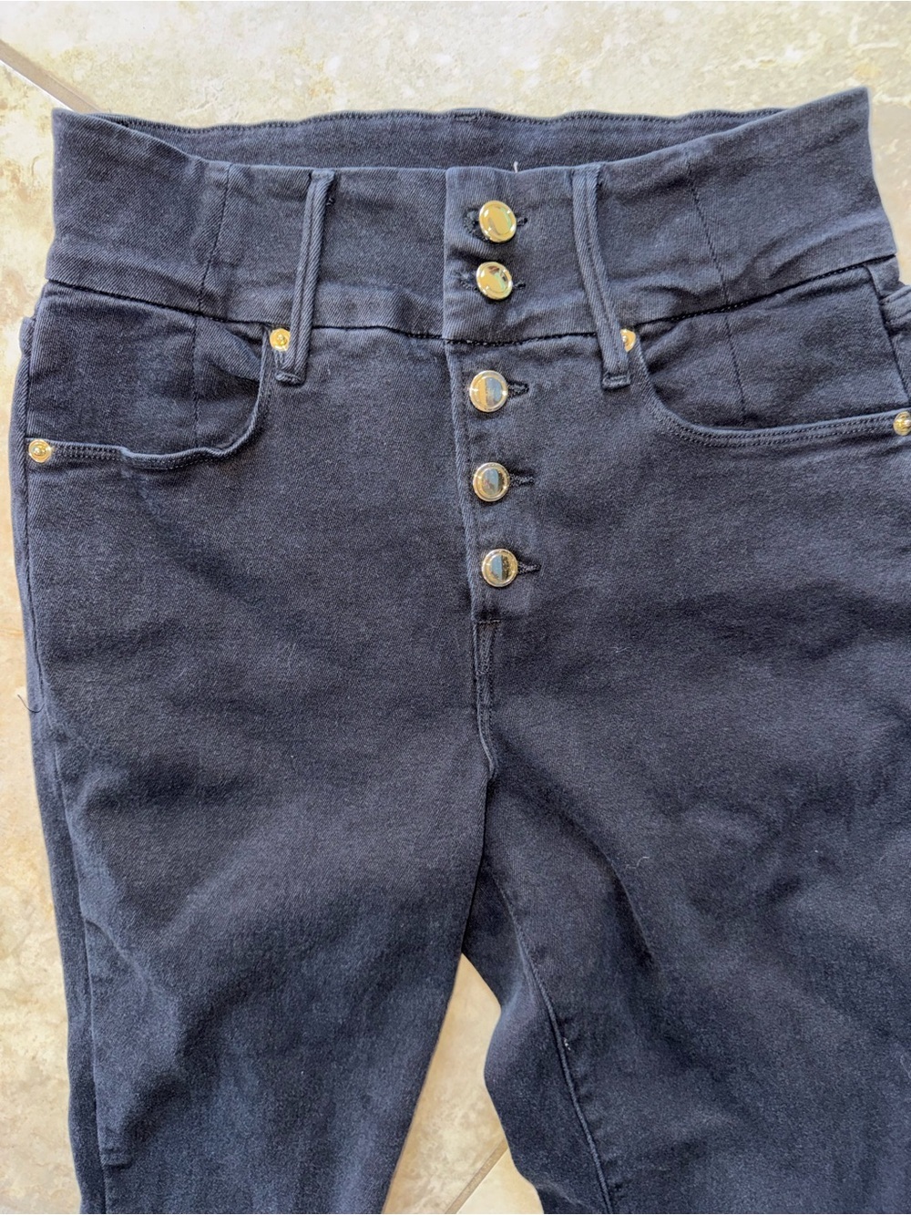 Good American Good Waist Button Fly Skinny 0 25 - Picture 3 of 12